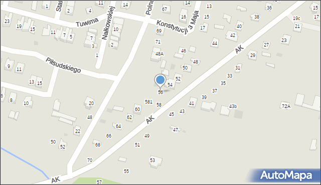 Maków Mazowiecki, Armii Krajowej, 56, mapa Maków Mazowiecki