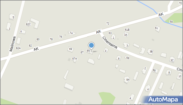 Maków Mazowiecki, Armii Krajowej, 65A, mapa Maków Mazowiecki