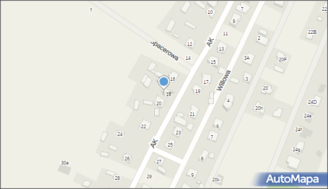 Makowiec, Armii Krajowej, 18A, mapa Makowiec