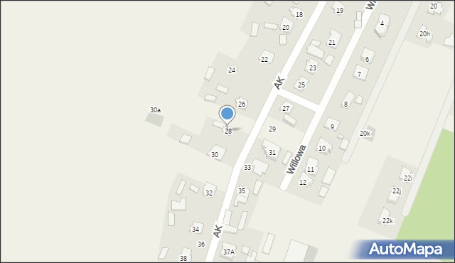 Makowiec, Armii Krajowej, 28, mapa Makowiec