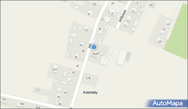 Makowiec, Armii Krajowej, 37A, mapa Makowiec