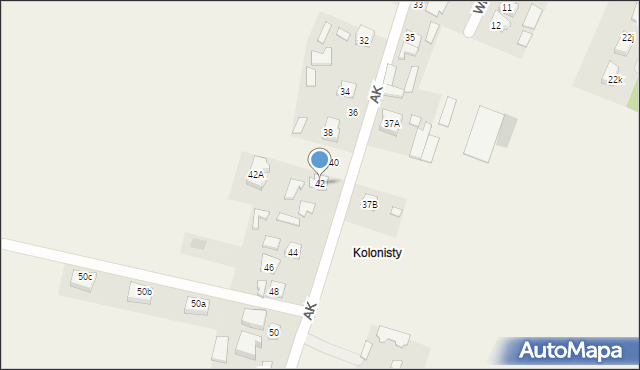 Makowiec, Armii Krajowej, 42, mapa Makowiec