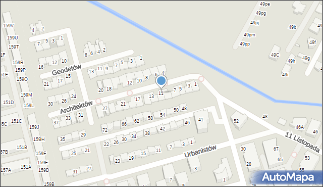 Marki, Architektów, 11, mapa Marki