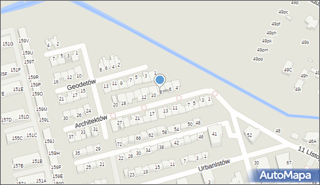 Marki, Architektów, 8, mapa Marki