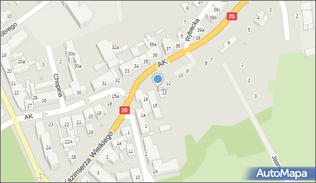Miastko, Armii Krajowej, 14, mapa Miastko