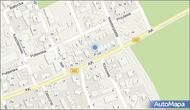 Międzywodzie, Armii Krajowej, 2f, mapa Międzywodzie