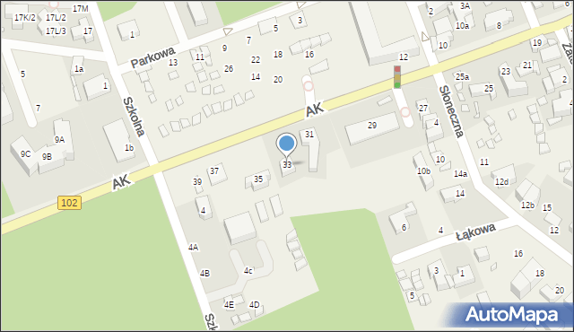 Międzywodzie, Armii Krajowej, 33, mapa Międzywodzie