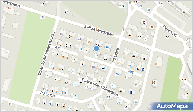 Mińsk Mazowiecki, Armii Krajowej, 17, mapa Mińsk Mazowiecki