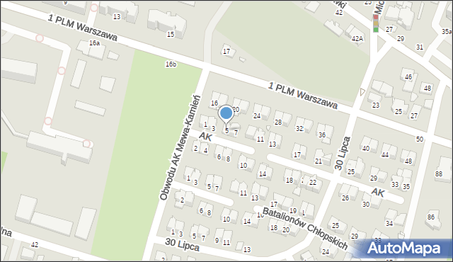Mińsk Mazowiecki, Armii Krajowej, 5, mapa Mińsk Mazowiecki