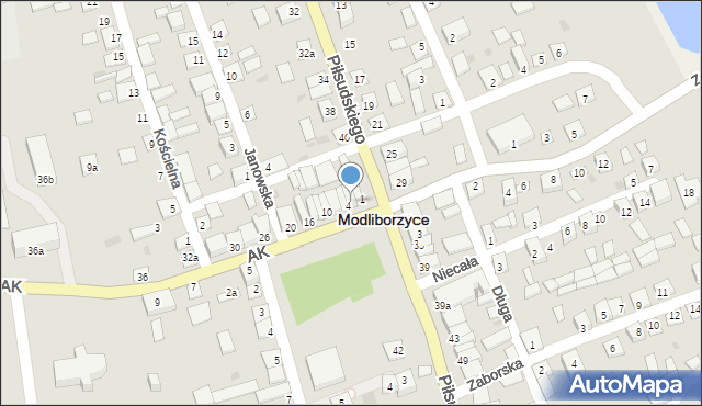 Modliborzyce, Armii Krajowej, 6a, mapa Modliborzyce