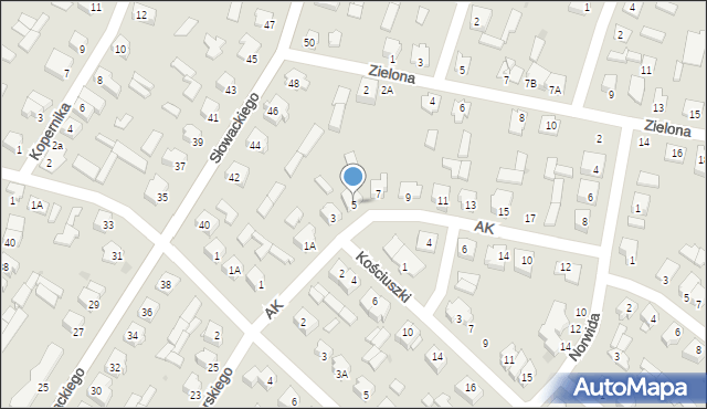 Mońki, Armii Krajowej, 5, mapa Mońki