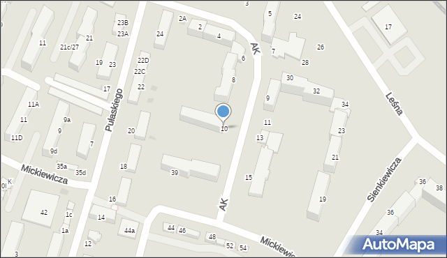 Morąg, Armii Krajowej, 10, mapa Morąg