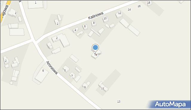 Mroczeń, Aroniowa, 7a, mapa Mroczeń