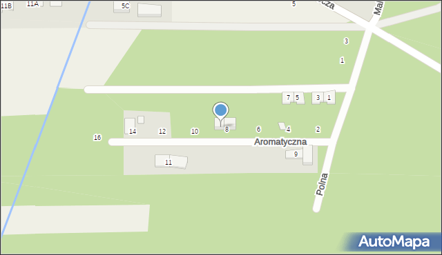 Mroków, Aromatyczna, 8a, mapa Mroków