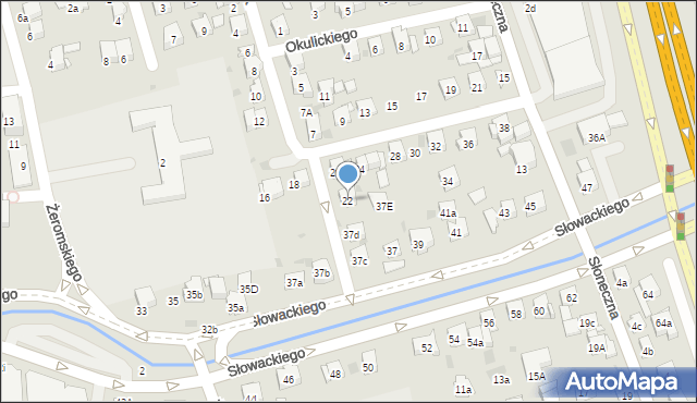 Myślenice, Armii Krajowej, 22, mapa Myślenice
