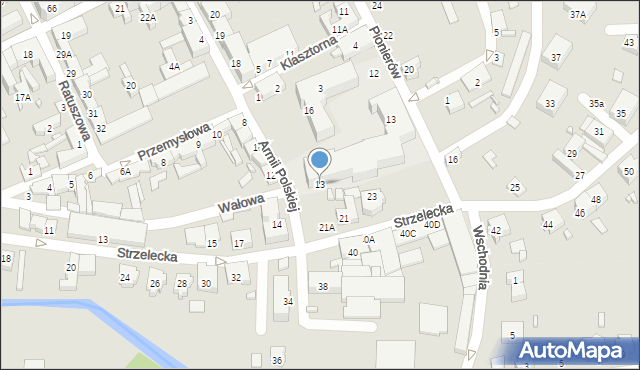 Myślibórz, Armii Polskiej, 13, mapa Myślibórz