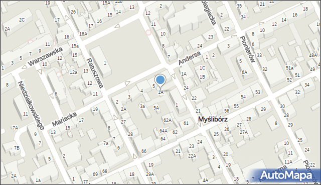 Myślibórz, Armii Polskiej, 1A, mapa Myślibórz