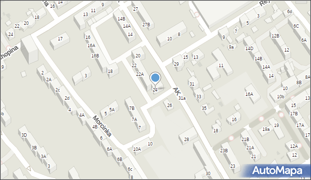 Mysłowice, Armii Krajowej, 24, mapa Mysłowice