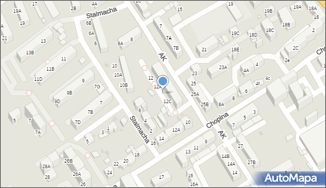 Mysłowice, Armii Krajowej, 12B, mapa Mysłowice