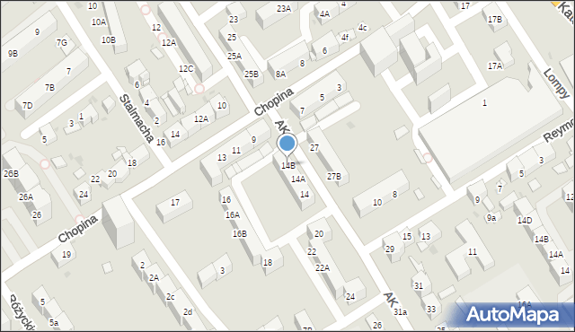Mysłowice, Armii Krajowej, 14B, mapa Mysłowice