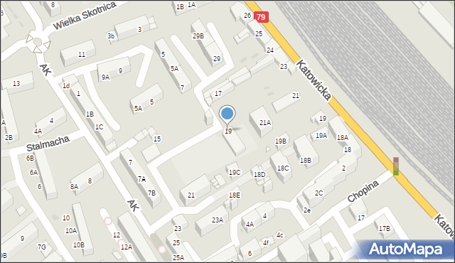 Mysłowice, Armii Krajowej, 19, mapa Mysłowice