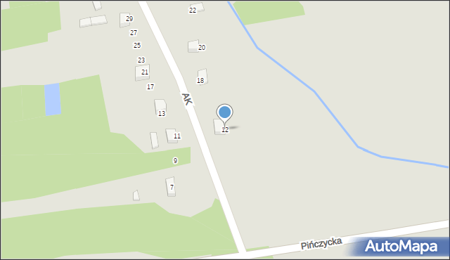 Myszków, Armii Krajowej, 12, mapa Myszków