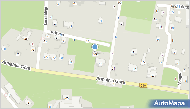 Nałęczów, Armatnia Góra, 16A, mapa Nałęczów