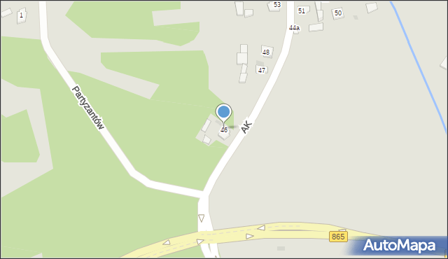 Narol, Armii Krajowej, 46, mapa Narol