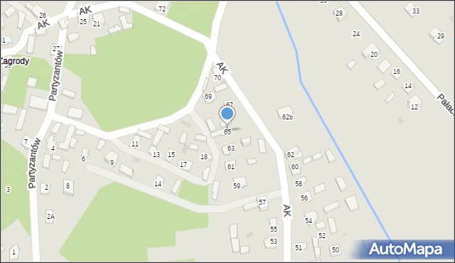 Narol, Armii Krajowej, 65, mapa Narol