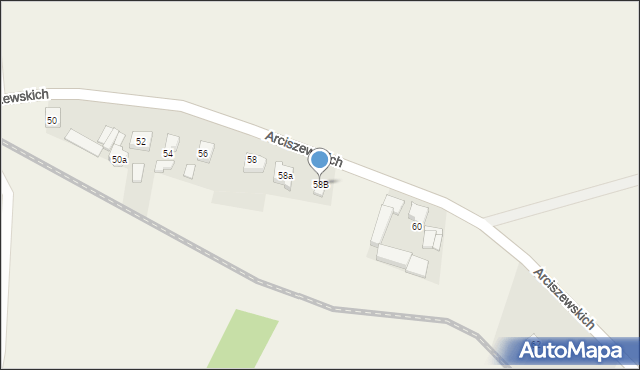 Nietążkowo, Arciszewskich, 58B, mapa Nietążkowo