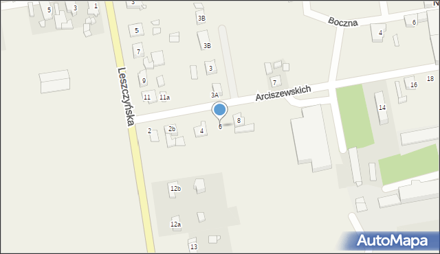 Nietążkowo, Arciszewskich, 6, mapa Nietążkowo