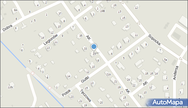 Nisko, Armii Krajowej, 23, mapa Nisko