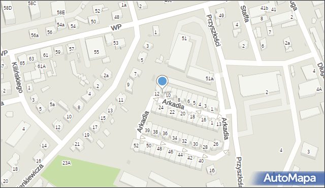 Nowa Sól, Arkadia, 11, mapa Nowa Sól