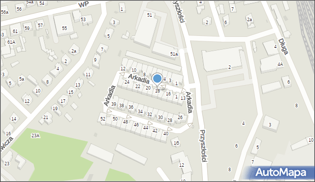 Nowa Sól, Arkadia, 18, mapa Nowa Sól