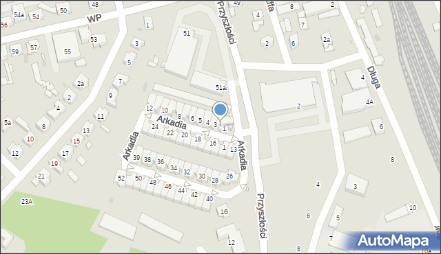 Nowa Sól, Arkadia, 2, mapa Nowa Sól