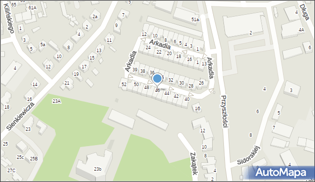 Nowa Sól, Arkadia, 46, mapa Nowa Sól