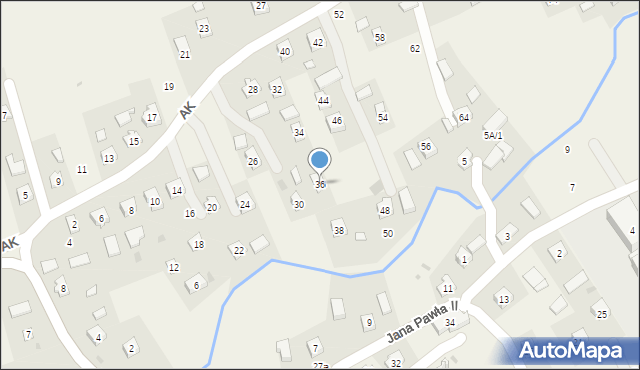 Odrzykoń, Armii Krajowej, 36, mapa Odrzykoń