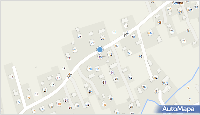 Odrzykoń, Armii Krajowej, 40, mapa Odrzykoń