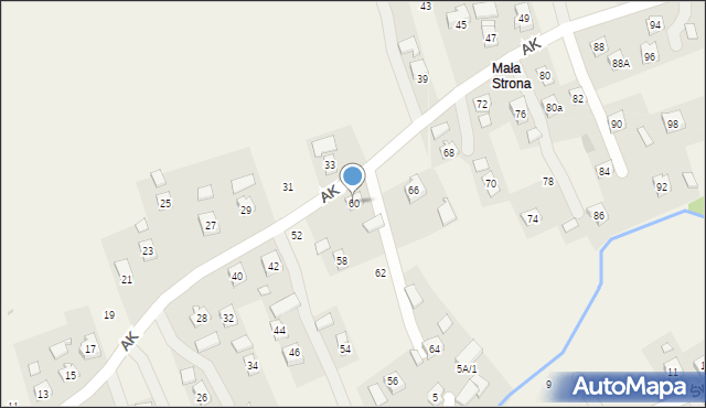 Odrzykoń, Armii Krajowej, 60, mapa Odrzykoń