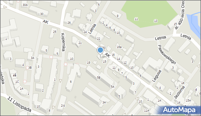 Olecko, Armii Krajowej, 17, mapa Olecko