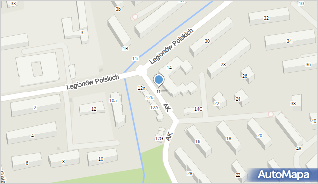 Olkusz, Armii Krajowej, 11, mapa Olkusz