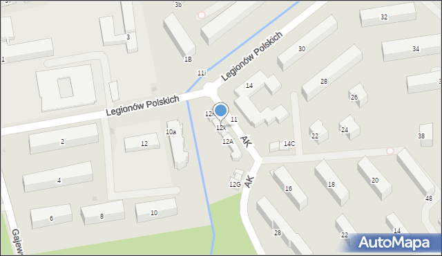 Olkusz, Armii Krajowej, 12k, mapa Olkusz