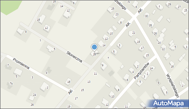 Olszewo-Borki, Armii Krajowej, 16, mapa Olszewo-Borki