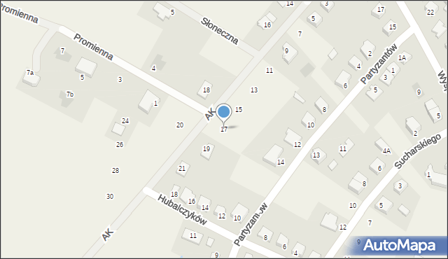 Olszewo-Borki, Armii Krajowej, 17, mapa Olszewo-Borki