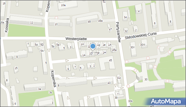 Opoczno, Armii Andersa, 1E, mapa Opoczno