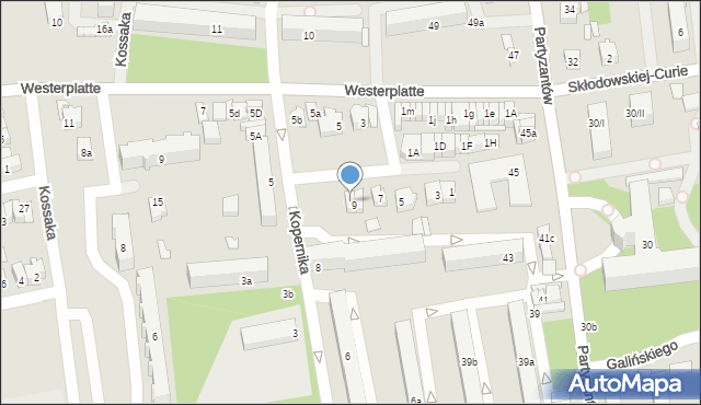 Opoczno, Armii Andersa, 9A, mapa Opoczno