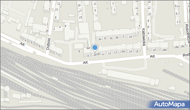 Opole, Armii Krajowej, 10, mapa Opola
