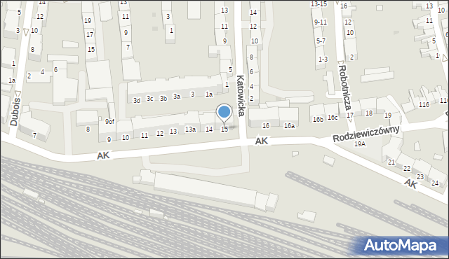 Opole, Armii Krajowej, 15, mapa Opola