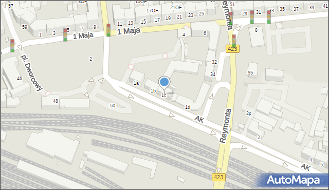 Opole, Armii Krajowej, 1c, mapa Opola