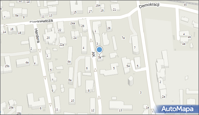 Ostróda, Armii Krajowej, 3a, mapa Ostróda